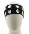 Haarband grote studs zwart op een model hoofd
