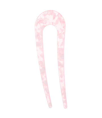 Haarpin U vorm kunststof roze