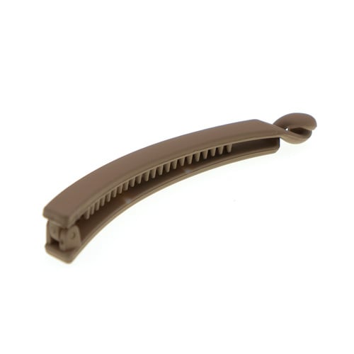 Bananenklem strak model bruin