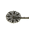 Bronskleurige haarschuifjes met ornament
