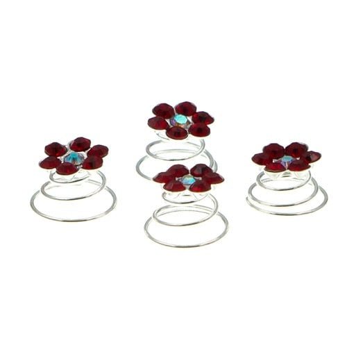 Curlies bloem rond in de kleur rood