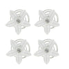 Curlies bloem strass wit 4 stuks