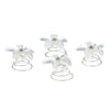 Curlies bloem strass wit 4 stuks