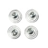 Curlies met parel zilverkleurig facet 4 stuks