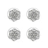 Curlies zilverkleurig bloem zes bladeren 4 stuks