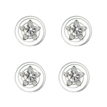Curlies zilverkleurig ster 4 stuks