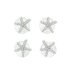 Curlies zilverkleurig zeester 4 stuks