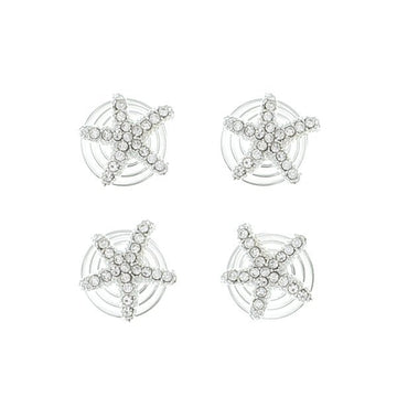 Curlies zilverkleurig zeester 4 stuks