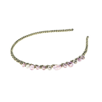 Diadeem elegant roze stenen goudkleurig
