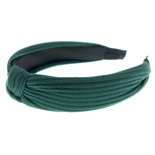 Diadeem knoop groen gestreept
