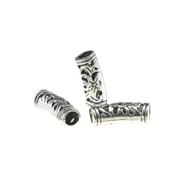 Dreadlock bead 3 stuks flower zilverkleurig