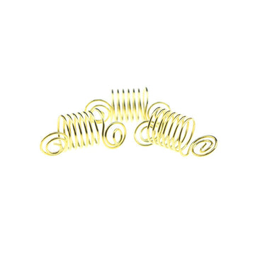 Dreadlock bead 3 stuks swirl goudkleurig