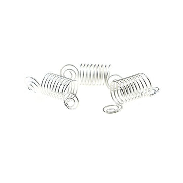 Dreadlock bead 3 stuks swirl zilverkleurig