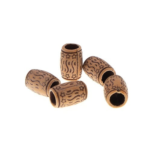 Dreadlock bead 5 stuks L bruin