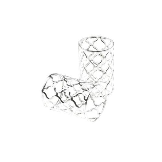 Dreadlock bead cuff 2 stuks vormen zilverkleurig XL