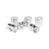 Dreadlock bead cuff 6 stuks hartjes zilverkleurig