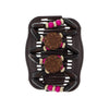 Ez comb houten kralen crème, fuchsia bruin