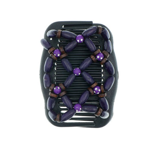 Ez comb houten kralen paars