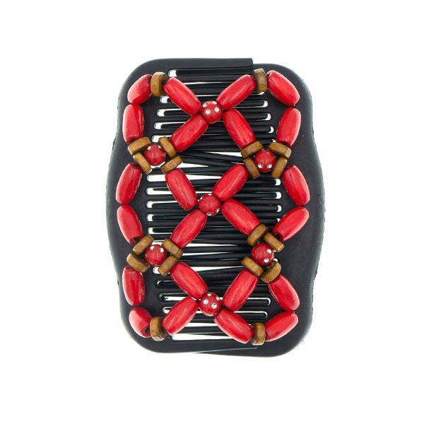Ez comb houten kralen rood