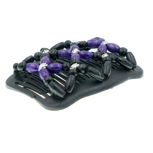 Ez comb kralen paars en zwart