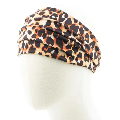 Haarband elastisch breed panterprint