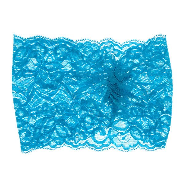 Haarband elastisch kant blauw