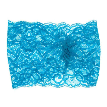 Haarband elastisch kant blauw