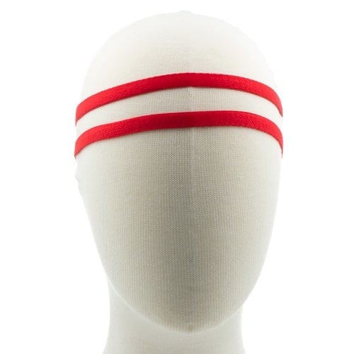 Haarband elastisch sport rood 2 stuks