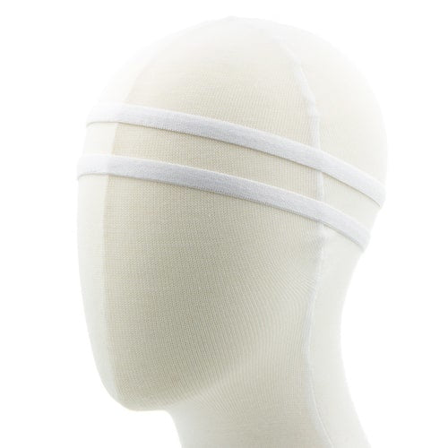 Haarband elastisch sport wit 2 stuks