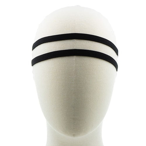 Haarband elastisch sport zwart 2 stuks