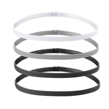 Haarband elastisch sport zwart/wit/grijs 4 stuks