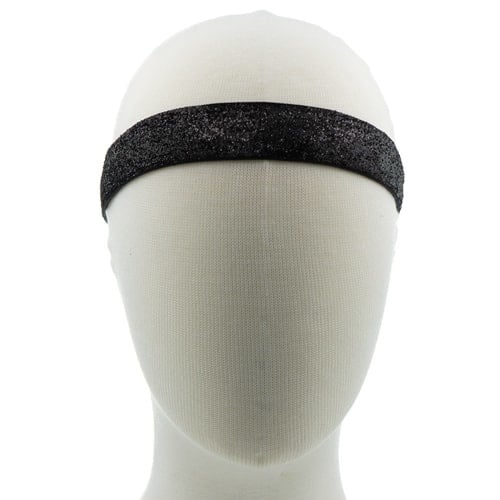 Haarband glitter velours zwart