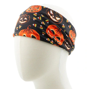 Haarband Halloween pompoen zwart