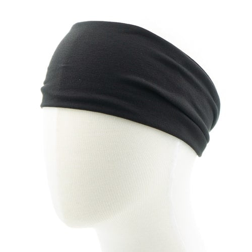 Haarband zwart katoen basic
