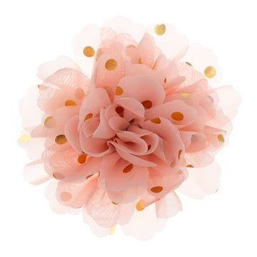 Haarbloem goudkleurige stip roze
