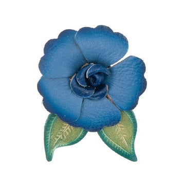 Haarbloem leer Urban Hippies blauw