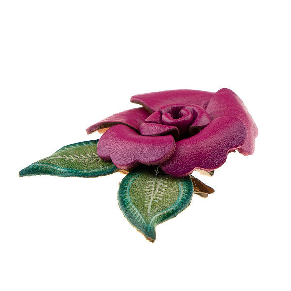 Haarbloem leer Urban Hippies roze