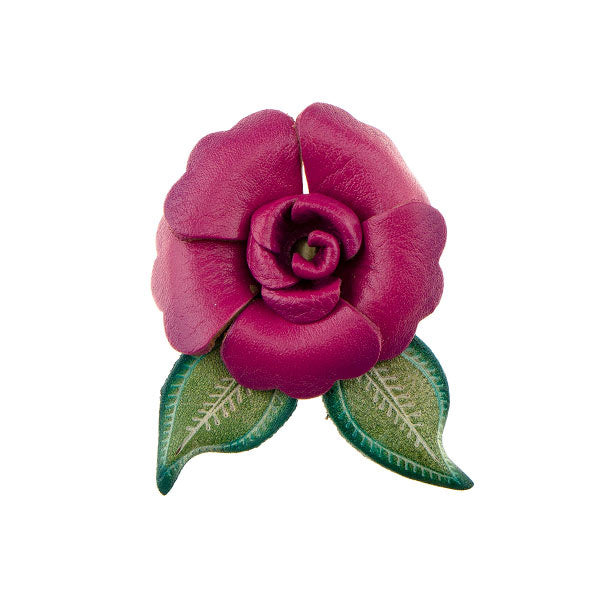 Haarbloem leer Urban Hippies roze