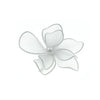 Haarbloem nylon transparant wit
