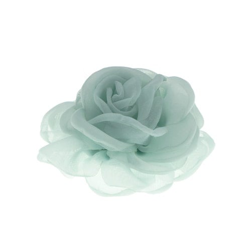 Haarbloem organza mintgroen