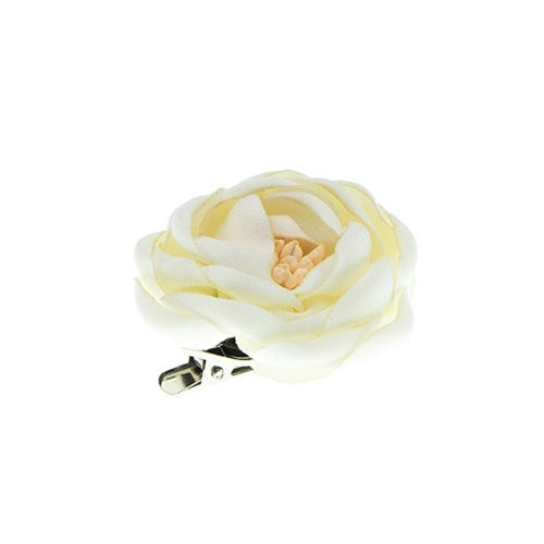 Haarbloem satijn klein crème