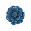 Haarbloem spijkerstof blauw