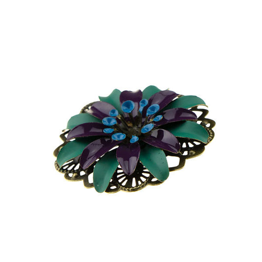 Haarbloem Urban Hippies paars blauw