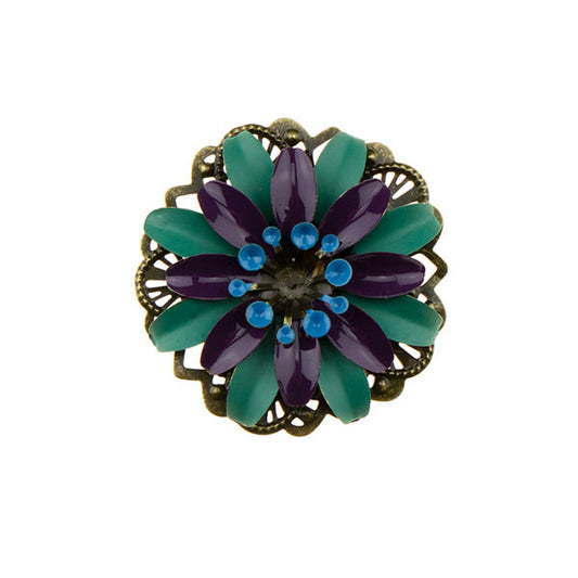 Haarbloem Urban Hippies paars blauw