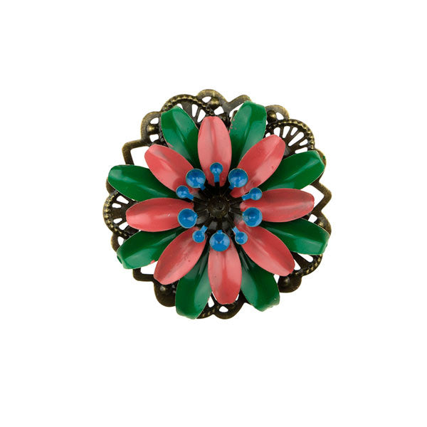 Haarbloem Urban Hippies roze groen