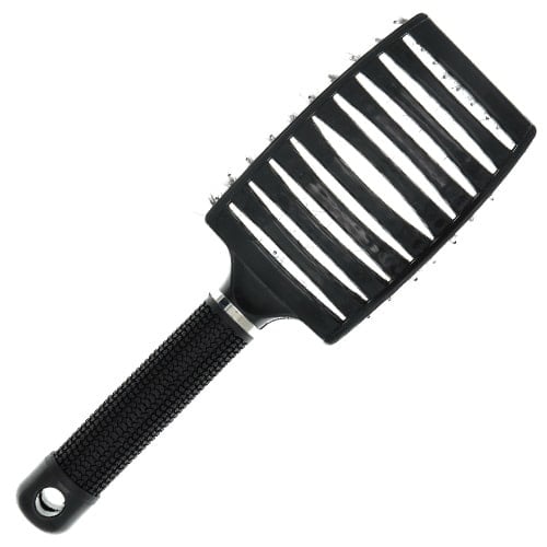 Haarborstel zwart nylon zwijnenhaar