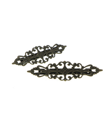 Haarclip bronskleurig 2 stuks