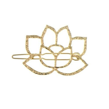 Haarclip goudkleurig lotus