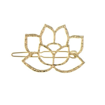 Haarclip goudkleurig lotus