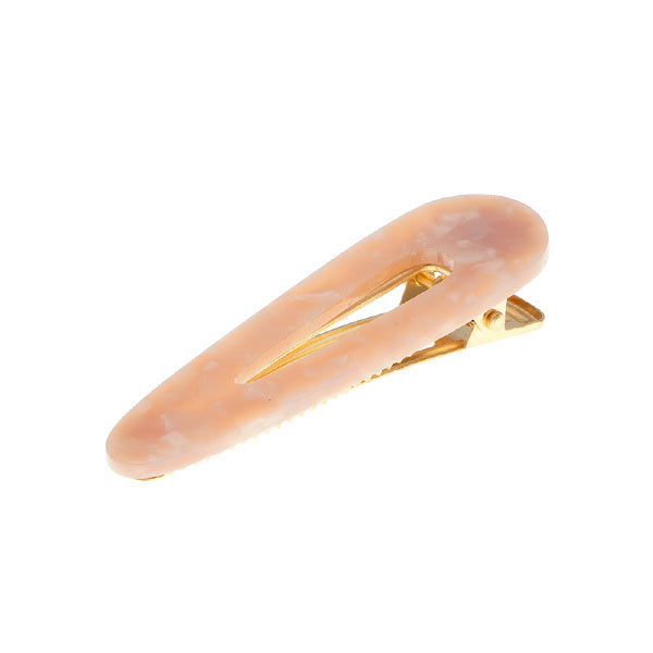 Haarclip goudkleurig pastel roze